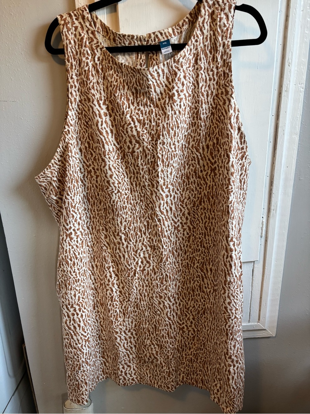 Old Navy Beige and Tan Animal-Print Mini Dress